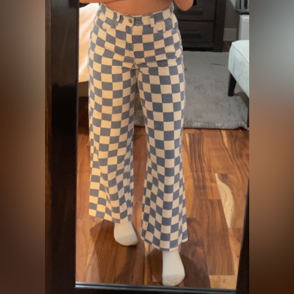 Checkered Jeans